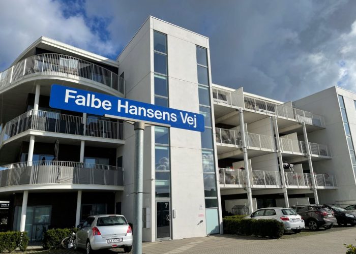 Falbe Hansens Vej skilt