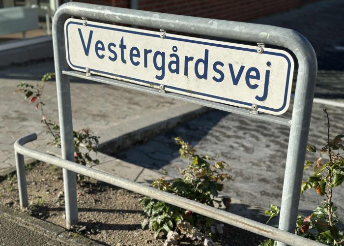 Vejskilt Vestergårdsvej